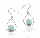 Inner Round Larimar Earrings