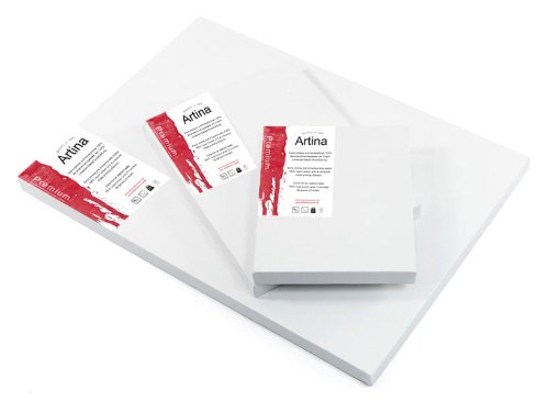 Imagen 3 de Set de lienzos blancos con bastidores extra gruesos (37x38 mm) - Artina Premium 3D - 2 piezas - 30x80 cm - 380g/m²