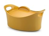 Rachael Ray Stoneware 4-Quart Covered Bubble & Brown Casserole 