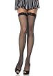 Fishnet Thigh High Nylon Stocking with Lace Top