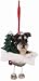 Schnauzer Uncropped Dangling/Wobbly Leg Christmas Ornament 105