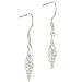 Sterling Silver Diamond Shaped Cz Dangle Earrings