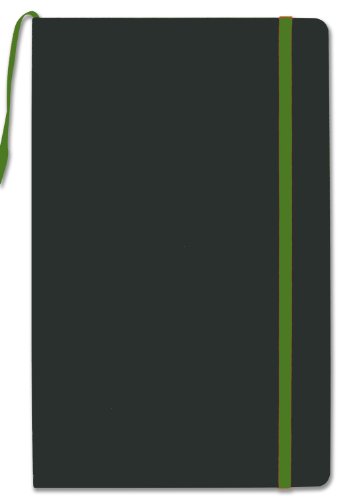 BookFactory-Green-Journal--Writing-Notebook--Blank-Diary--192-Pages-525-x-827-Hardbound-Banded-Bookmark-JOU192