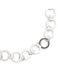 Sterling Silver 16 Inch Large Ring Link Necklace