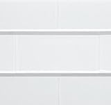Glass Subway Tile 3x6" True White - Sample Piece (min order 24SF/promotion price)