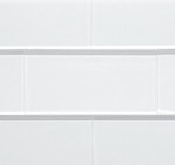Glass Subway Tile 3x6" True White - Sample Piece (min order 24SF/promotion price)