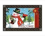 New Magnet Works, Ltd. Cheery Snowman Matmate Non-Slip Recycled Rubber Back ....
