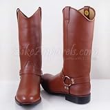 Congo Mens 12" Tall Motorcycle Biker Bike Harness Leather Half Calf Mid Boots Boot