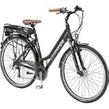 Stratos Damen Alu-Trekking-Elektrofahrrad ENTDECKER 4, mattschwarz, Rahmenhöhe: 50 cm, Reifengröße: 28 Zoll (71 cm), 2987