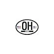 Ohio Oval Reflective Decal