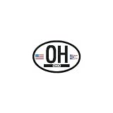 Ohio Oval Reflective Decal