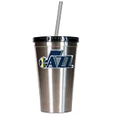 NBA Utah Jazz 16-Ounce Stainless Steel Insulated Tumbler with Straw