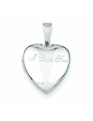 Genuine .925 Sterling Silver I Love You 12mm Heart Locket 1.3 Grams. 100% Satisfaction Guaranteed.
