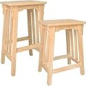 International Concepts Bar Height Mission Bar Stool, Unfinished