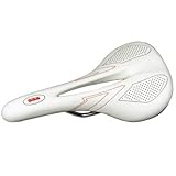 Unique Anatomic Relief Narrow White Vinyl Leather Bicycle Saddle MTB Road Cycling Bike Seat