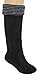 Capelli New York Ladies Tall Rain Boot Liner With Horizontal Purl & Metallic Cuff