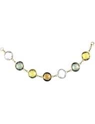 14KT Yellow Multi-Color Stones Bracelets Length = 8.25