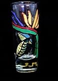 Bird of Paradise Design - Hand Painted - Collectible Shooter Glass - 1.5 oz.