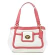 Coach Leather Cricket Satchel Bag Tote 13601 White Coral Coach Leather Cricket Satchel Bag Tote 13601 White Coral