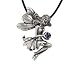 Fairy with Amethyst CZ Pendant - Pewter - 2'' Height