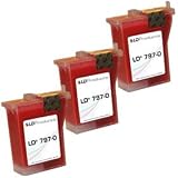 Pitney Bowes K700 Set of 3 797-0 Fluorescent Red Compatible Ink Cartridges by LD Products