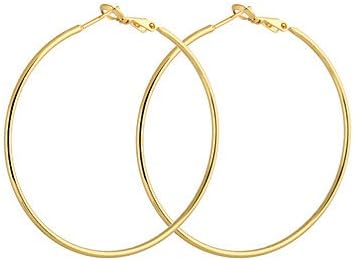 Gold Plated bronze Circle hoop Earrings ER0464
