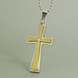 31Poy6QCCfL. SL160  Designer Stainless Steel Gold Cross Mens Pendant Necklace for Ball Chain for Men Gift Box J2005