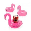 Inflatable pink flamingo coasters (1 dz)