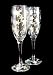 Wishing on the Stars Design - Hand Painted - Matching Set of Toasting Flutes - 6 oz.