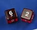 Red Transparent D6 Dice 2ea