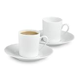 Porcelain Demitasse Cups and Saucers Set of 4