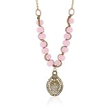 Lucky Brand So Cal Long Pink Bead Pendant