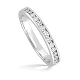 18k White Gold Diamond Wedding Band.