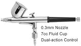 0.3 mm Dual Airbrush Compressor Kit w/ Stencil Ink Filter