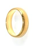 Unisex 24k Yellow Gold Layered GL Wedding Ring Band 6mm ~ Lifetime Manufacturer Guarantee Sz 8