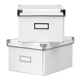 DVD Storage Boxes White - Pack of 4