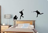 Play Ball decal--Big baseball scene sticker 80 X 28 inches--sold by aluckyhorseshoe