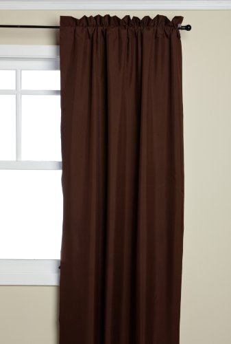 Ridgedale Thermal Backed Blackout Pole 40-Inch by 63-Inch Top Panel Pair, Chocolate