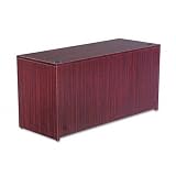 Alera Valencia Series Credenza Shell, 60w x 24d x 29-12h, Mahogany Frame/Top