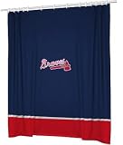 Atlanta Braves Jersey Material Shower Curtain