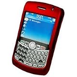 Blackberry 8300 Curve Red Rubberized Proguard- Retail Packaging