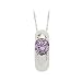 14K White Gold Children's Imitation Amethyst Ring Pendant with Chain