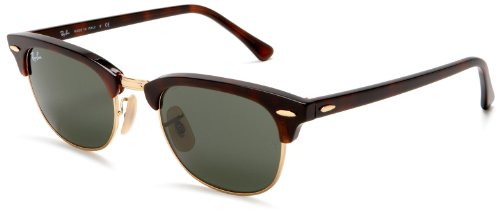 Ray Ban New Clubmaster (RB2156) Red Havana/Crystal Green G15 Sunglasses (RB2156-990-49-21-140)