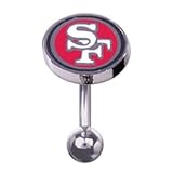 San Francisco 49ers 316L Stainless Steel Belly Ring - 14G - 3/8 Inch Bar Length - Sold Individually