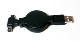 DMMR: Dual mini USB and Micro USB to USB Sync and Charge Cable (Retractable)