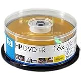 HP 25-Pack 16X DVD+R White Inkjet Printable