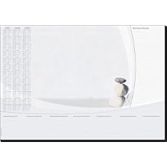 Sigel HO370 Design-Schreibunterlage, Harmony, mit 3-Jahres-Kalendarium und Wochenplan, D/GB/F , 595x410 mm, 80 g, 30 BL
