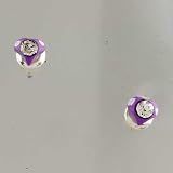 Purple Heart April Birthstone Earrings Stud