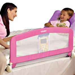 Childrens Toyshop   : Tomy Folding Bed Rail (Bed guard) - Pink