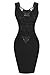 Zeagoo Women's Sleeveless Lace Neck Dress Evening Cocktail Party Dress,X-Large,Black